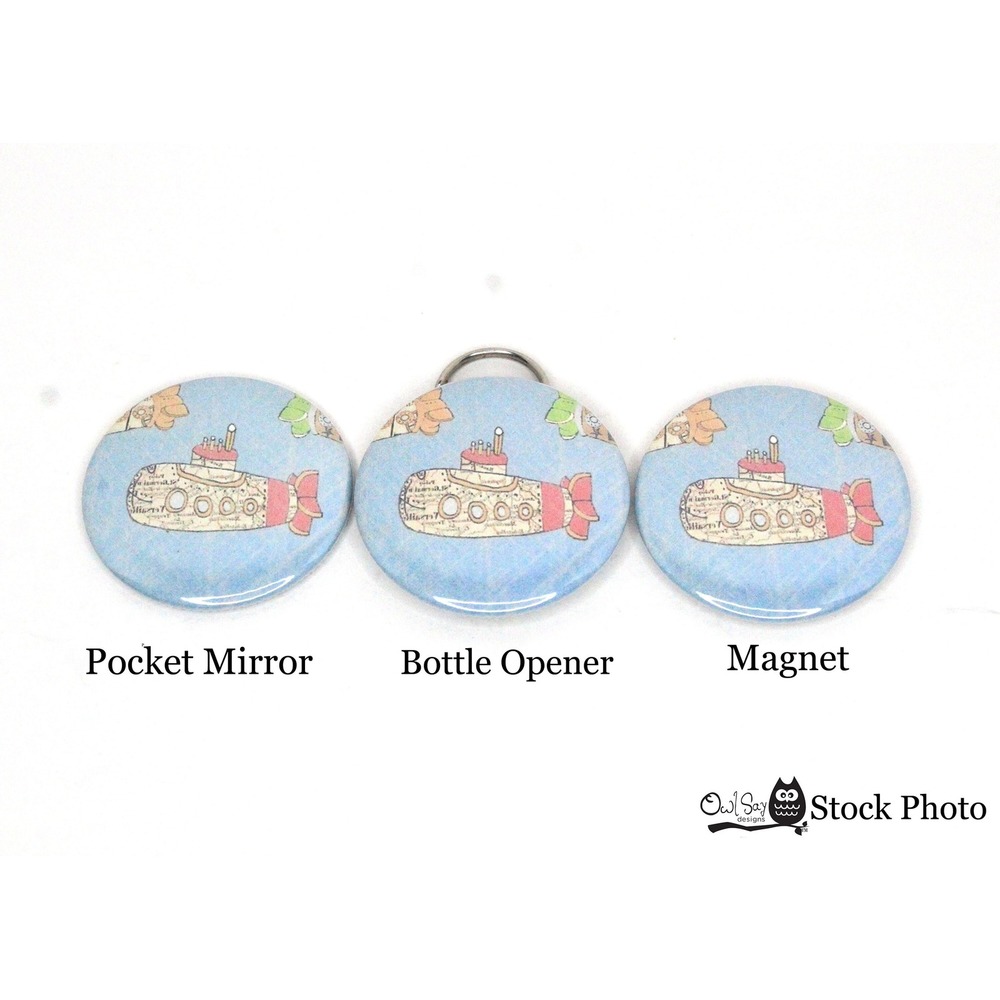 Set of 4 Refrigerator Locker Magnets 2.25" Handmade Bohemian - Walrus Family Too - Picture 2 of 3